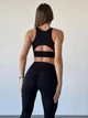 Спортивные женские леггинсы Soft с косым поясом и боковыми карманами Brazilian Push Up V-пояс Однотонные L Черные (5118L) - изображение 2