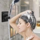 Настенный держатель для душевой лейки без сверлений Showerhead Holder самоклеящаяся штанга для душа с наклоном на 90°, черный (101611361) - изображение 4