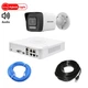 Комплект відеонагляду на 1 вуличну камеру Hikvision 2Mp-IP-DS-2CD1023G2-LIUF-Hybridlight з мікрофоном - зображення 1