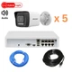 Комплект відеонагляду на 5 вуличних камер Hikvision 2Mp-IP-DS-2CD1023G2-LIUF-Hybridlight з мікрофоном - зображення 1