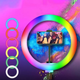 Лампа кольцевая цветная RGB 3D 26 см - изображение 3