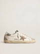 Женские кеды з логотипом Golden Goose с золотой блестящей звездой и замшевыми вставками Размер 37 Белый - изображение 1