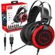 Дротова ігрова гарнітура iPega Gaming з RGB LED PG-R015 Gaming headset, 3.5mm, Noice Reduction, 2.2m, black-red - зображення 3