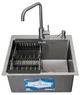 Мойка из нержавеющей стали AQUAMILL 5050 decor + смеситель + дозатор + решетка + сифон - изображение 3