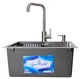 Мойка из нержавеющей стали AQUAMILL 5050 decor + смеситель + дозатор + решетка + сифон - изображение 8