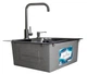 Мойка из нержавеющей стали AQUAMILL 5050 decor + смеситель + дозатор + решетка + сифон - изображение 9