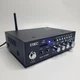 Усилитель звука 2-канальный Bluetooth 2x30Вт, аудиоусилитель сигнала с FM-радио, USB, SD, RCA, караоке, эквалайзером для колонок, портативный стереоусилитель для дома и авто, питание 12V/220V Черный PKA-68-BT - изображение 7