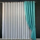 Готовые шторы на люверсах, однотонная, бирюзовый микровелюр (SH-Petek-100) - изображение 4