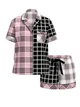 Жіноча піжама (Шорти+сорочка) Victoria's Secret (3226437712028) Flannel Short Pajama Set S рожева принт у клітинку - зображення 4
