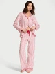 Женская пижама (штаны+Рубашка) Victoria's Secret Flannel Pajama L белая - изображение 1