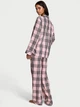 Женская пижама (штаны+Рубашка) Victoria's Secret (3226437712114) Flannel Pajama XL розовая в клетку - изображение 2