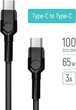 Кабель ColorWay Type-C - Type-C (PD Fast Charging 60W) 3.0А 1 м Black (CW-CBPDCC047-BK) - изображение 2