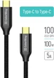 Кабель ColorWay Type-C - Type-C USB3.2 20Gbps 4K PD100W Gen2 5А 1 м Black (CW-CBPDCC062-BK) - изображение 2