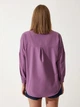 Рубашка хлопковая оверсайз женская Happiness DD00842 38 Dark Lilac (8496160096656) - изображение 2