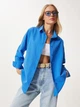 Рубашка хлопковая оверсайз женская Happiness DD00842 42 Vivid Blue (8496160383398) - изображение 4