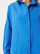 Рубашка хлопковая оверсайз женская Happiness DD00842 42 Vivid Blue (8496160383398) - изображение 6