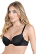 Бюстгальтер push-up з мереживом чорний Leilieve 4100 80B - зображення 1