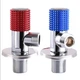 Комплект кранів кутових кераміка SOLOMON EXCLUSIVE 1/2″X1/2″ 9889 RED/BLUE (комплект2шт.) - зображення 5