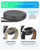 Беспроводная зарядка magsafe док станция 3 в 1 зарядная магнитная Qi2 25W QINETIQ T255 подставка держатель для apple айфона 16 17 часов наушников телефона быстрая на айфон iphone airpods iwatch эпл вотч galaxy watch сертифицированная белая + адаптер - изображение 6