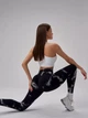 Женские лосины пуш ап спортивные для тренировок мрамор повседневные Marble c Push Up эффектом XL Черный (17003956) - изображение 5