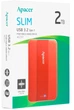 Жесткий диск Apacer AC237 2TB AP2TBAC237R-1 2.5" USB 3.2 External Red - изображение 3