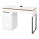 Компьютерный стол MICKE 105х50 см IKEA 104.898.39 белый/антрацит - изображение 1