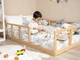 Детская деревянная кровать Монтессори BUSY WOOD без ножек, с ламелями Модель 10 Натуральное дерево 190х140 см - изображение 3