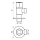 Кран кутовий кульовий Professional 1/2"X1/2" NV-QP888 BLACK - зображення 4