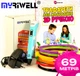3D-ручка MyRiwell 2 RP100B Голубая с Набором Пластика 69 метров (12 цветов) и Трафаретами - изображение 1