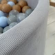 Сухий басейн м'який Плюш вельвет сірий з кульками 100 шт в комплекті 100х40см для дому та вулиці - зображення 3