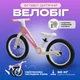 Детский велобег беговел для детей девочки и мальчика на 3 года беговой велосипед без педалей двухколесный нейлоновая складная рама с надувными резиновыми колесами 14 дюймов детские велобеги беговелы от 3 лет + коробка розовый - изображение 1