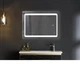 Дзеркало 50x80 см LED Touch Сенсор Фасадне Підсвічування Діммер Антизапотівне Mixxus TWEE MR09-50x80-REVERSE Стекло 5 мм із Срібною амальгамою Алюмінієвий каркас Товщина 3 см (MI6930) - зображення 2