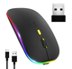Беспроводная мишка с RGB подсветкой для пк аккумулятором 1600 DPI бесшумная для ноутбука Bluetooth 5.0 и USB зарядкой светящейся для компьютера WiFi USB адаптер 2.4 ГГц для взрослых и детей - изображение 8