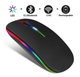 Беспроводная мишка с RGB подсветкой для пк аккумулятором 1600 DPI бесшумная для ноутбука Bluetooth 5.0 и USB зарядкой светящейся для компьютера WiFi USB адаптер 2.4 ГГц для взрослых и детей - изображение 9