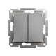 Переключатель двухклавишный проходной Schneider Electric Asfora EPH0600171 антрацит - изображение 1