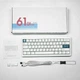 Механічна ігрова клавітура CIDOO QK61 V2 White в мінімалістичному стилі 2.4G/Bluetooth/Кабель - изображение 8