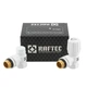 Комплект для підключення радіатора кутовий Raftec WHITE 1/2' DKU11-W - зображення 2