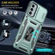 Ударопрочный чехол Epik Camshield Army Ring для Samsung Galaxy M34 5G Зеленый / Light Green - изображение 4