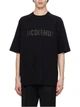 Чоловіча футболка Jacquemus The Typo t-shirt Розмір L Чорний - зображення 1