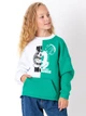 Свитшот для девочки Mevis Mickey Mouse белый с зеленым 4026-03 116 см - изображение 1