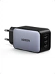 Зарядний пристрій 65W Ugreen X556 Nexode 3-Port Type C Charger, GaNInfinity Technology Compatible, MacBook Pro/Air, iPhone 16/15/14, iPad Pro, Galaxy S24/S23, Pixel 8, Grey (35529) - зображення 1