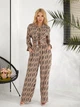 Жіночий легкий прогулянковий костюм (сорочка + брюки) Uaclothes 50-52 Бежевий (like31752-119591358) - изображение 1