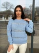 Тонкий женский свитер голубого цвета 31740 One Size - изображение 1