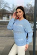 Тонкий женский свитер голубого цвета 31740 One Size - изображение 2
