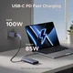 Концентратор USB 8-in-1 UGREEN CM639 Revodok Pro USB HUB DisplayPort 4K, HDMI 4K, Type-C, Type-A, PD100W для ПК, ноутбуків, XPS, ThinkPad, Surface Pro Grey (35625) - зображення 6