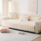 Мягкая накидка для дивана меховая Diana Textile 90х160 см Айвори Искусственный мех - изображение 5