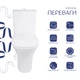 Унитаз-компакт Qtap Presto безободковый с сиденьем Soft-close QT24221217AW - изображение 3