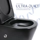 Унітаз підлоговий Qtap Scorpio Ultra Quiet безобідковий з сидінням Soft-close MATT BLACK QT14226088AMB - зображення 5
