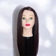 Учебная голова-манекен для причёсок и плетения, болванка для стрижек и укладки, натуральная, шатен 65-70см - изображение 7
