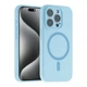 Чохол Glow Silicone Case Full Camera with Magsafe для iPhone 15 Pro Max Колір Blue - изображение 3